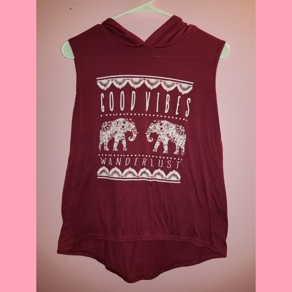 Good Vibes Hooded Tank Top